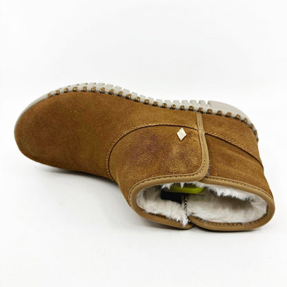 Skechers Go Walk Smart Honor Roll Chestnut Womens Size 5.5 Faux Fur Booties
