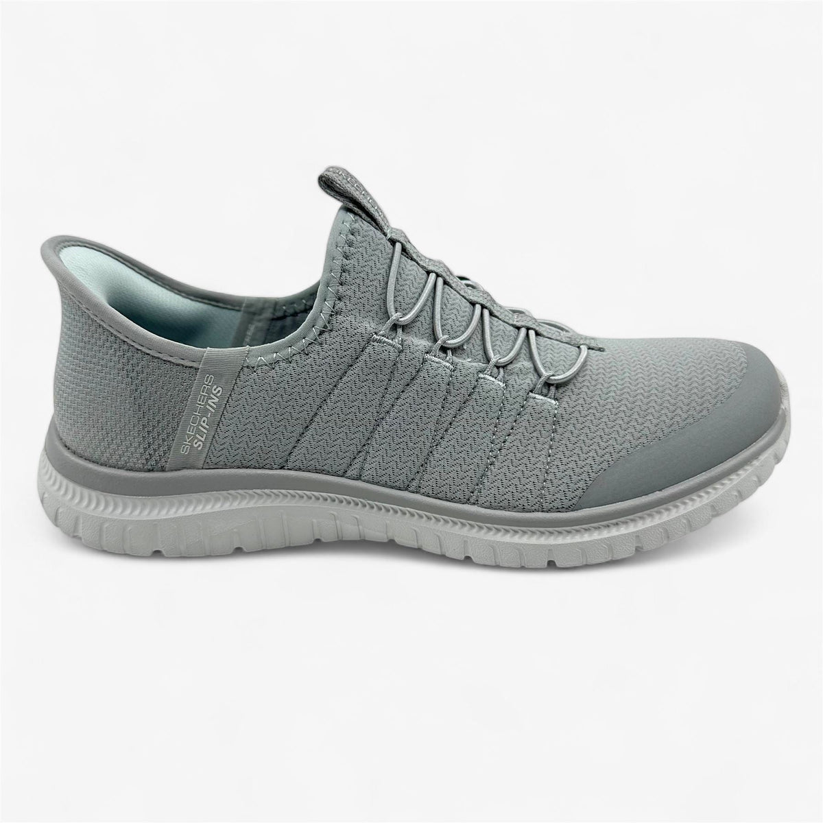 Skechers Virtue Glow Gray Womens Athletic Sneaker