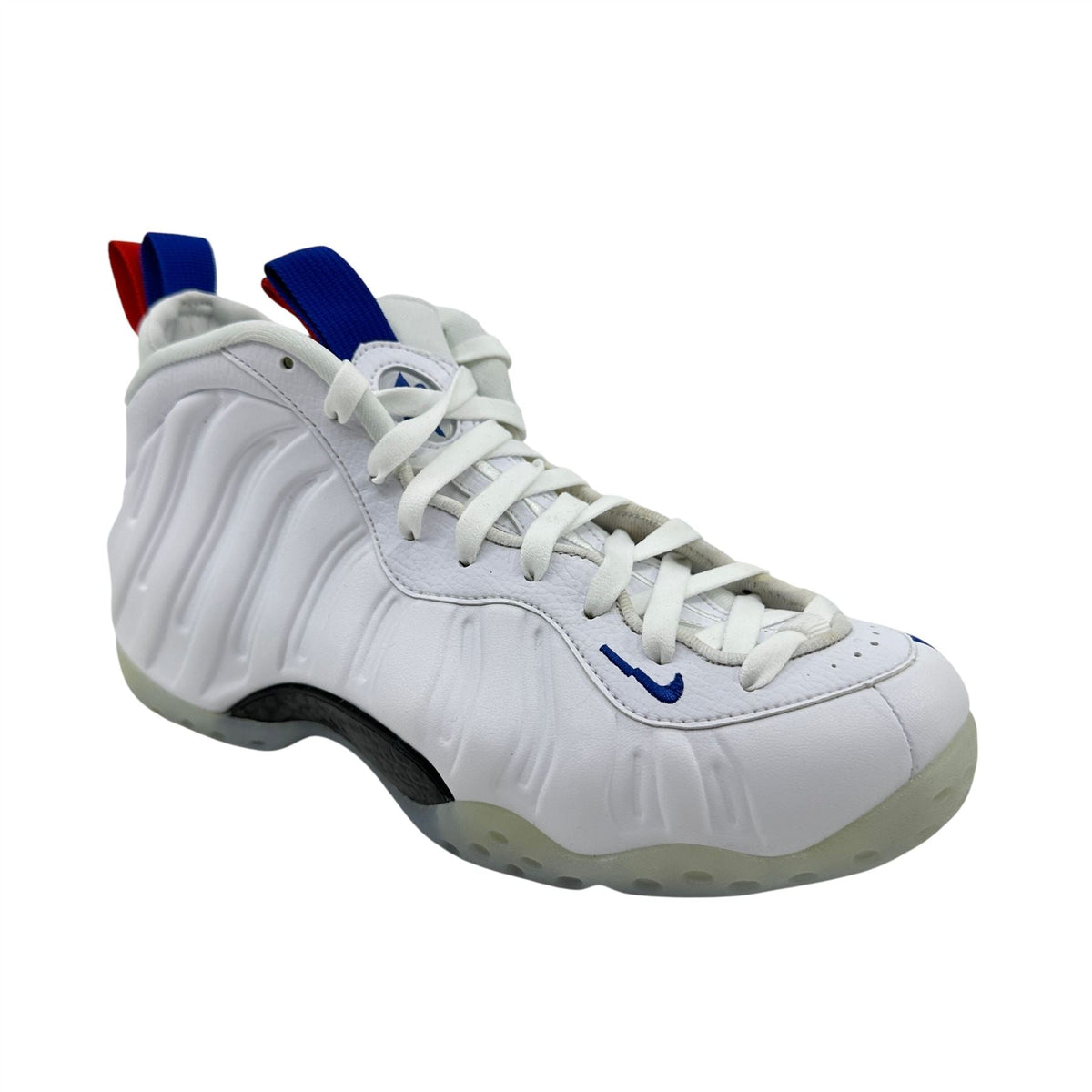 Nike Air Foamposite One White Game Royal Blue Womens Athletic Sneaker