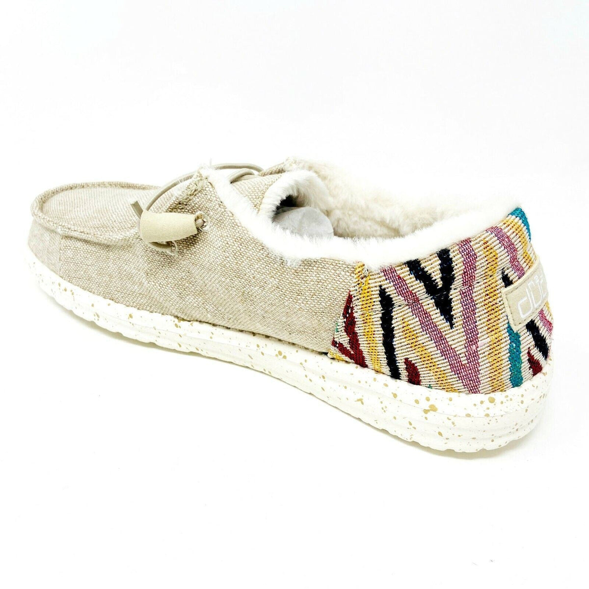 Hey Dude Womens Wendy Funk Wool Beige Size 11 Slip On Walking Comfort Shoes