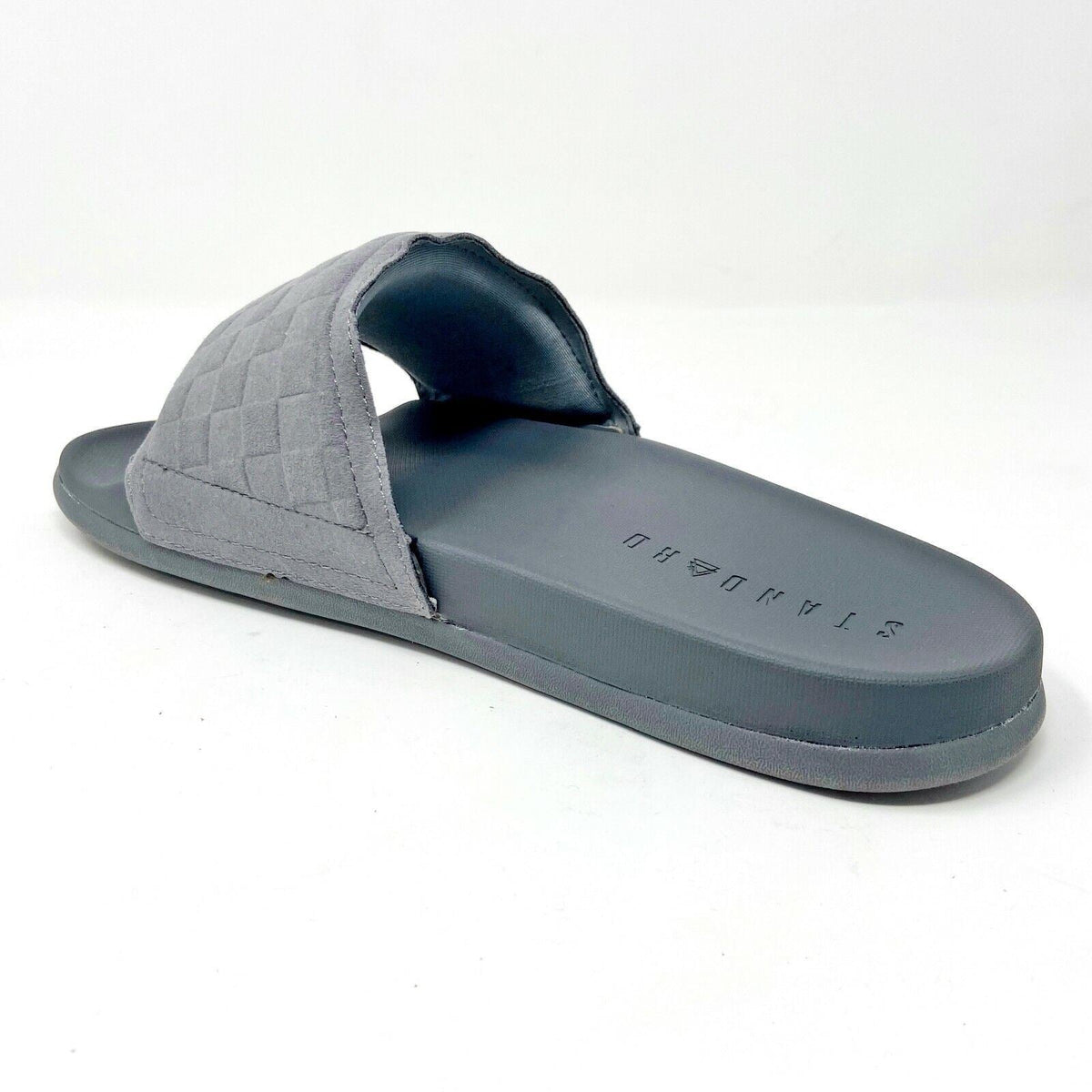 STNDRD Standard Los Angeles Monaco Checkerboard Gray Mens Slide Sandals