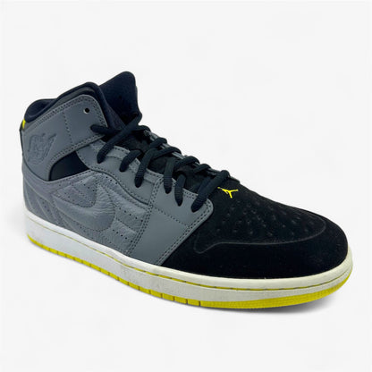Jordan Air Jordan 1 Retro 99 Cool Grey Vibrant Yellow Black White Mens Sneaker