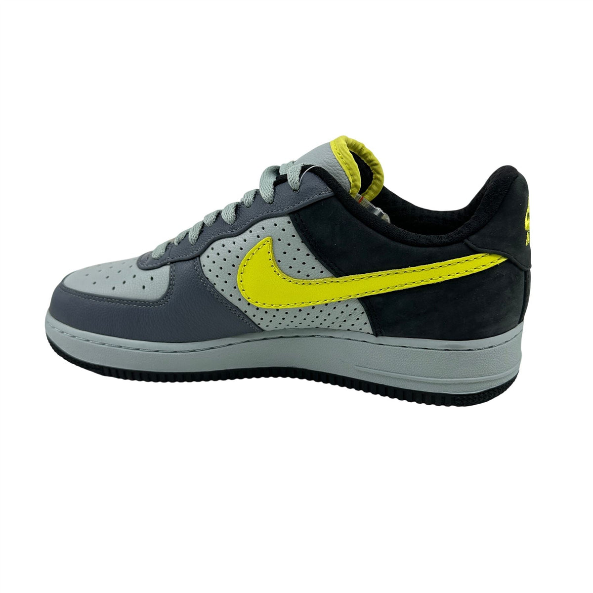 Nike Air Force 1 Low Premium Grey Sonic Yellow Black Mens Wildwood Sneaker