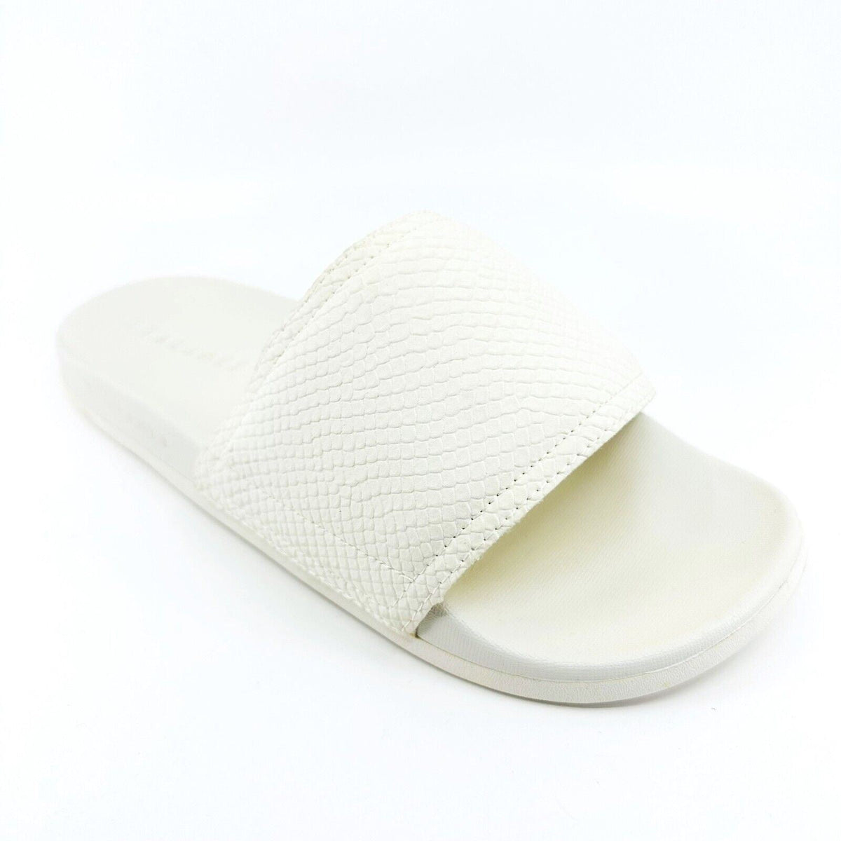 STNDRD Standard Los Angeles Monaco Snake White Womens Summer Slide Sandals