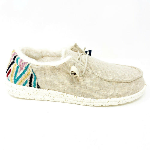 Hey Dude Womens Wendy Funk Wool Beige Size 11 Slip On Walking Comfort Shoes