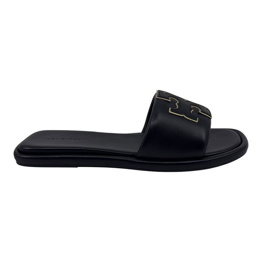 Tory Burch Double T Sport Slide Perfect Black Womens Nappa Leather Slide