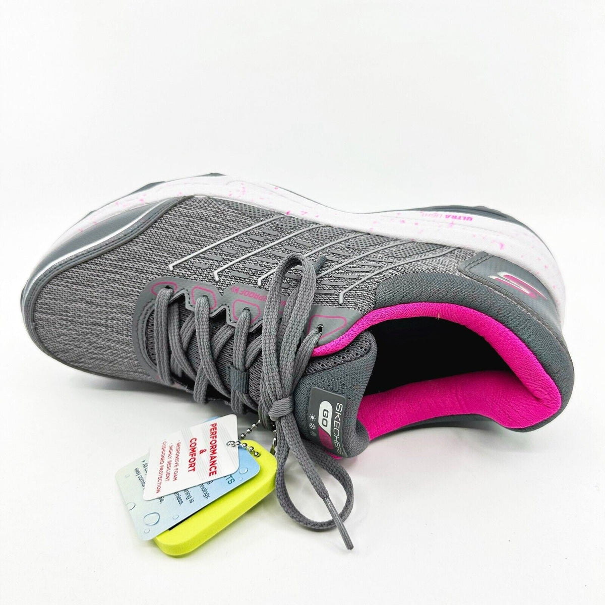 Skechers Go Run Trail Altitude Peak Summit Gray Pink Womens Size 7.5 Sneakers