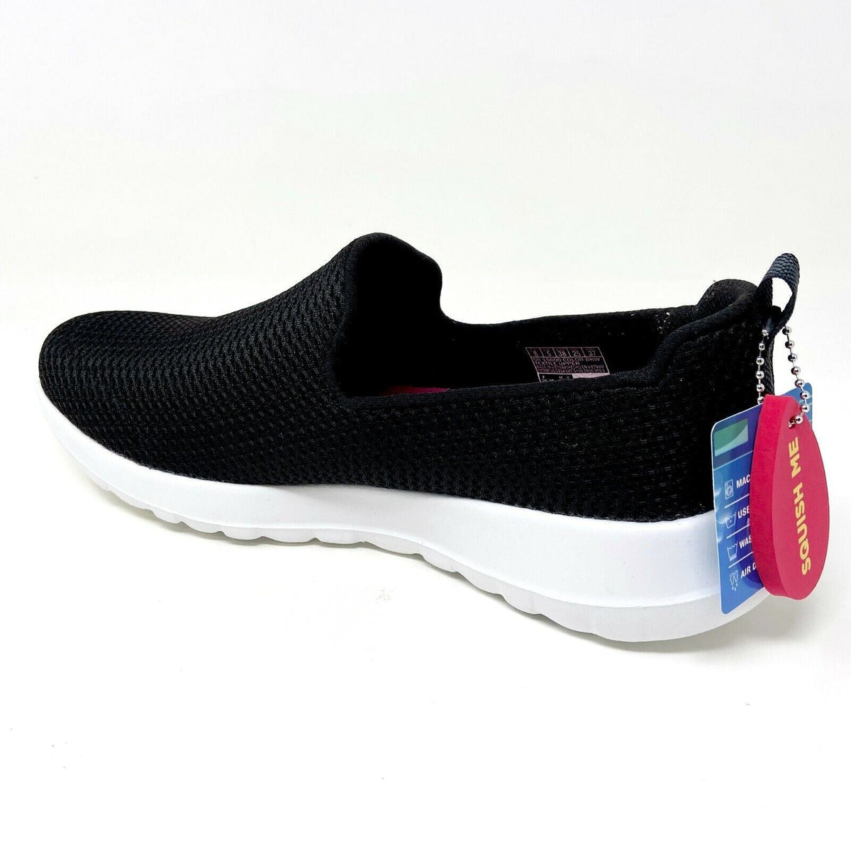Skechers Go Walk Joy Black White Womens Wide Width Slip on Shoes