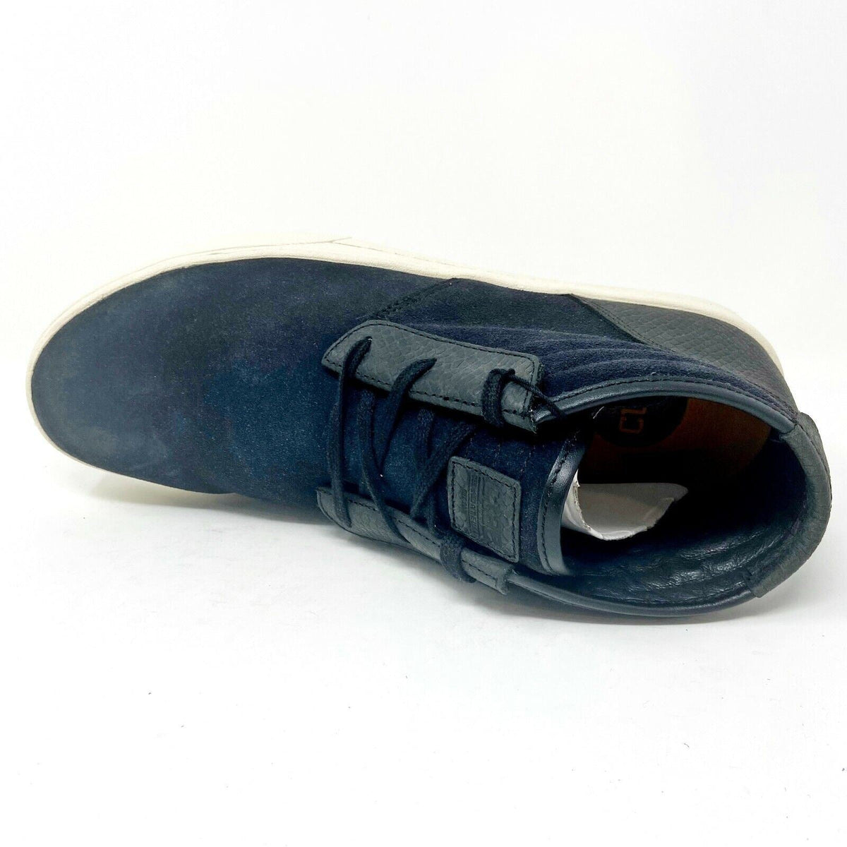 Clae McQueen Black Suede Mens Premium Mid Casual Sneakers