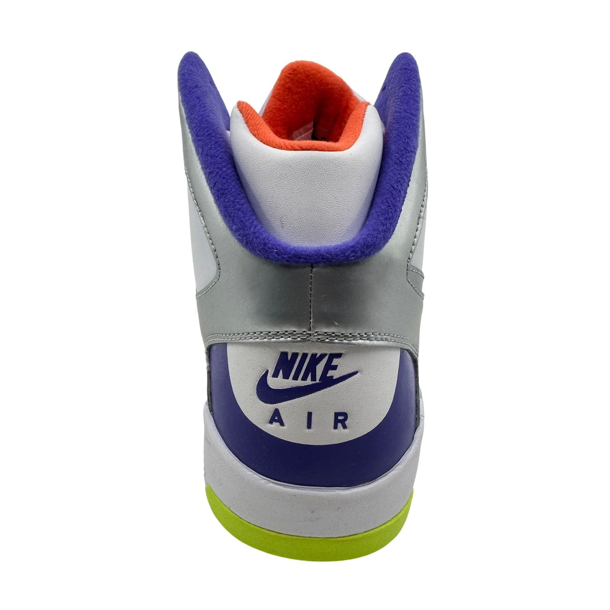 Nike Air Flight Lite High White Metallic Silver Grape Mens Athletic Sneaker