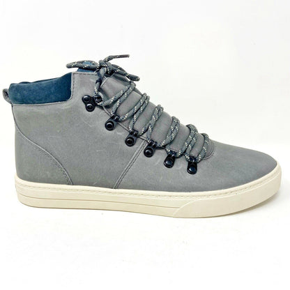 Clae Grant Charcoal Leather Mens Premium Casual Sneakers