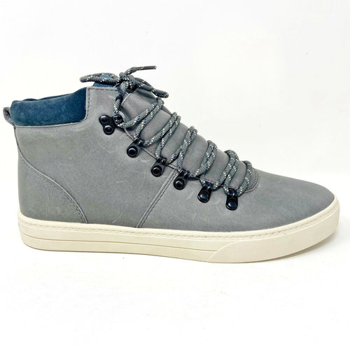 Clae Grant Charcoal Leather Mens Premium Casual Sneakers
