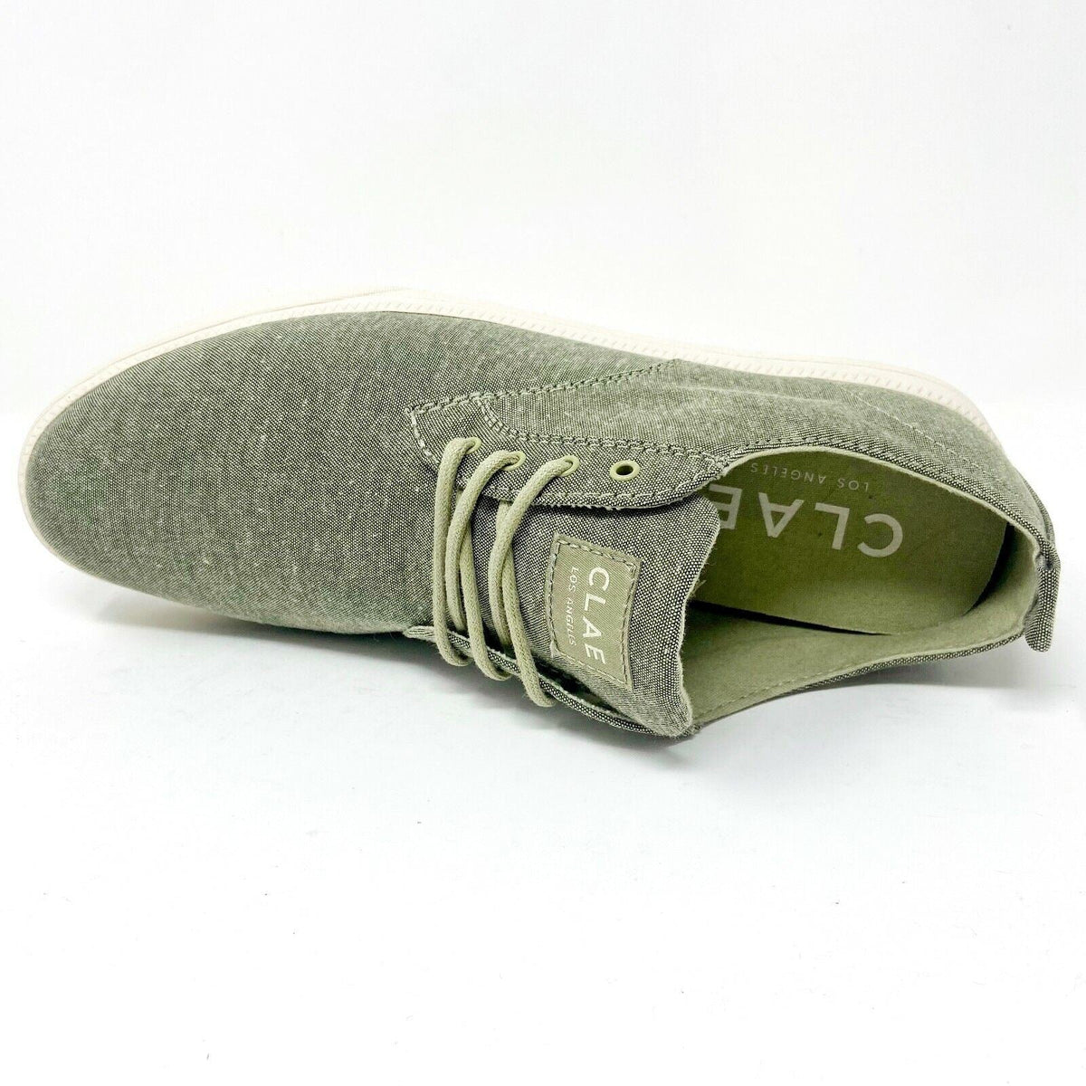 Clae Ellington Textile Aloe Green Mens Casual Sneakers