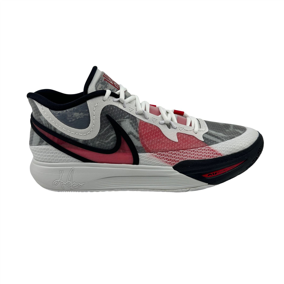 Nike Kyrie 8 White University Red Black Mens Athletic Sneaker