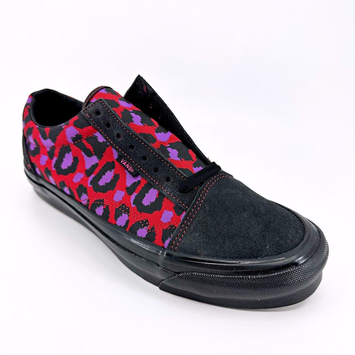 Vans Vault Old Skool Ns OG L (Stray Rats) Raven Racing Red Leopard Mens Sneakers