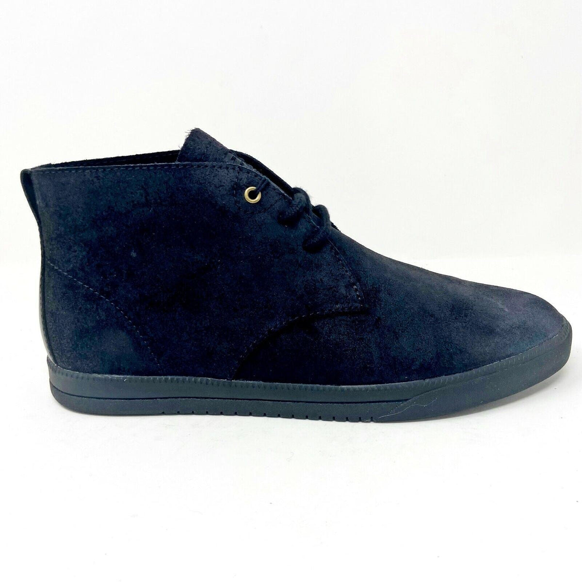 Clae Strayhorn Unlined Black Waxed Suede Mens Size 8 Premium Sneakers