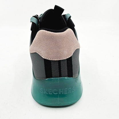 Skechers Double Gloss Blocked Up Black Womens Size 7.5 Comfort Sneakers