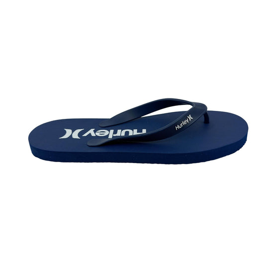 Hurley Logo Navy White Mens Sandal Pool Beach Flip Flop