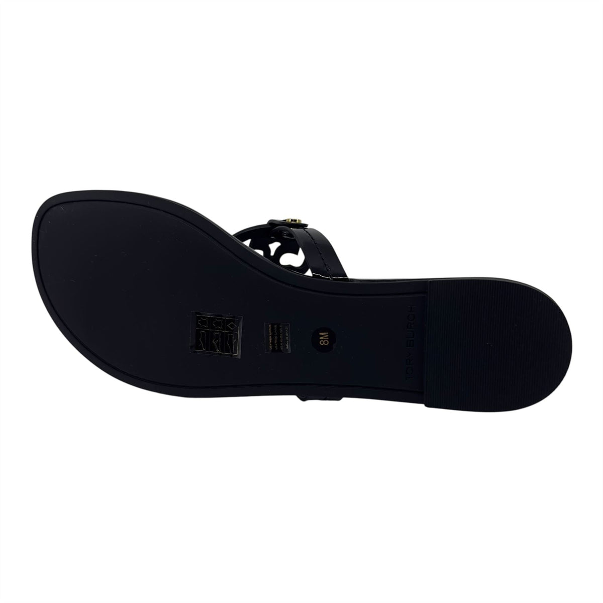 Tory Burch Miller Perfect Black Womens Sandal Patent Leather Thong