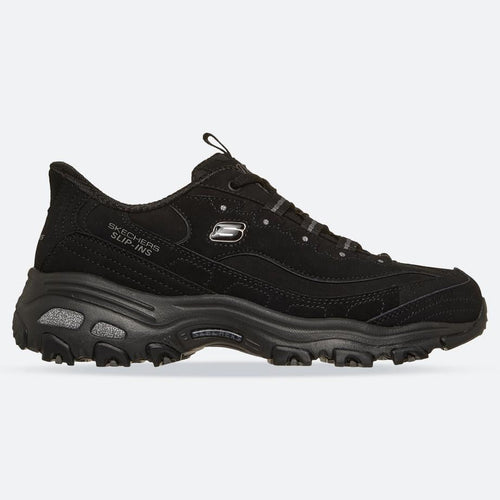 Women's Wide Fit Skechers 150543W Slip-ins D'Lites Classic Remix Trainers