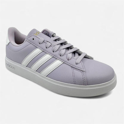 Adidas Grand Court 2.0 Silver Dawn Cloud White Womens Athletic Sneaker