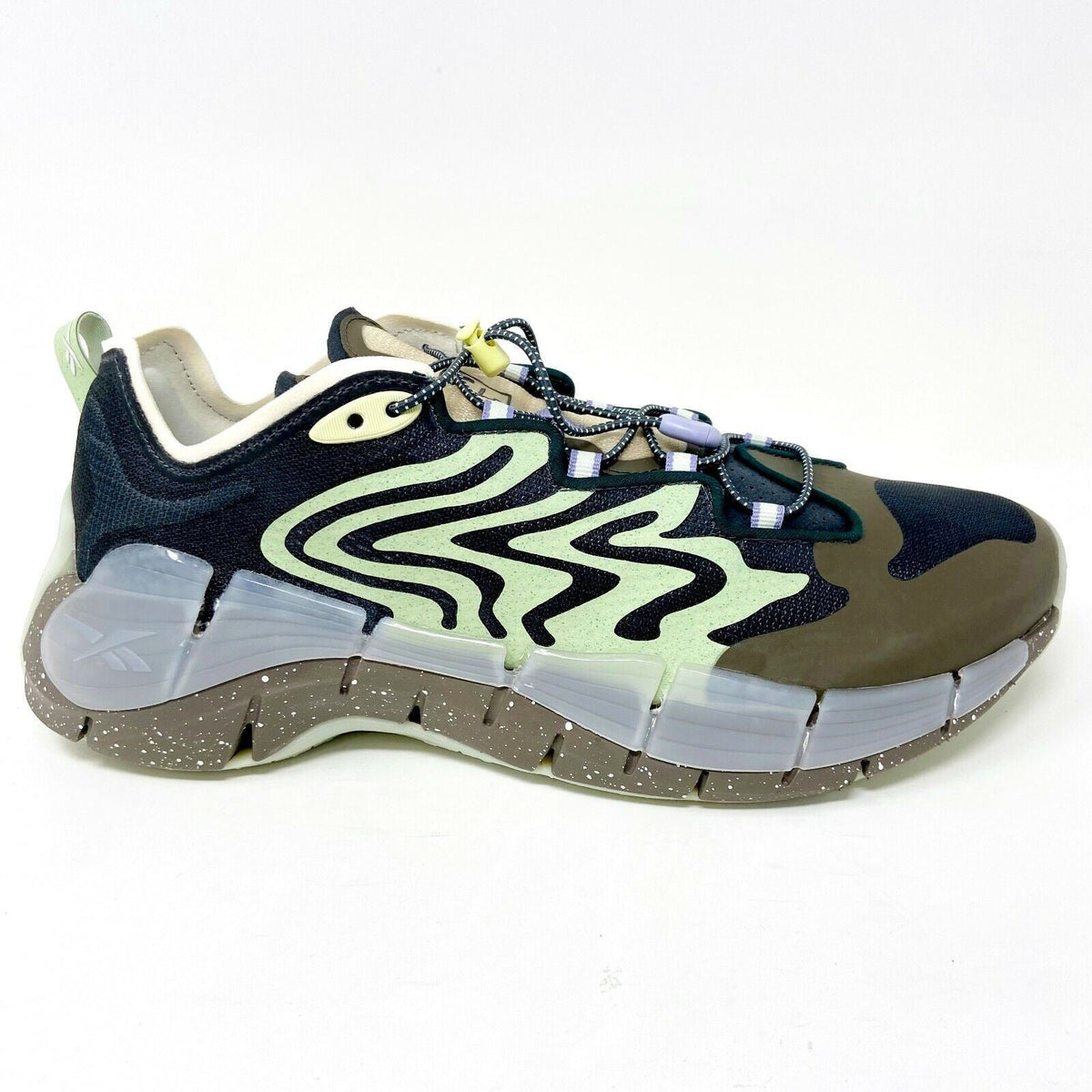 Reebok x Brain Dead Zig Kinetica II Green Grey Mens Running Shoes Sneaker S23890