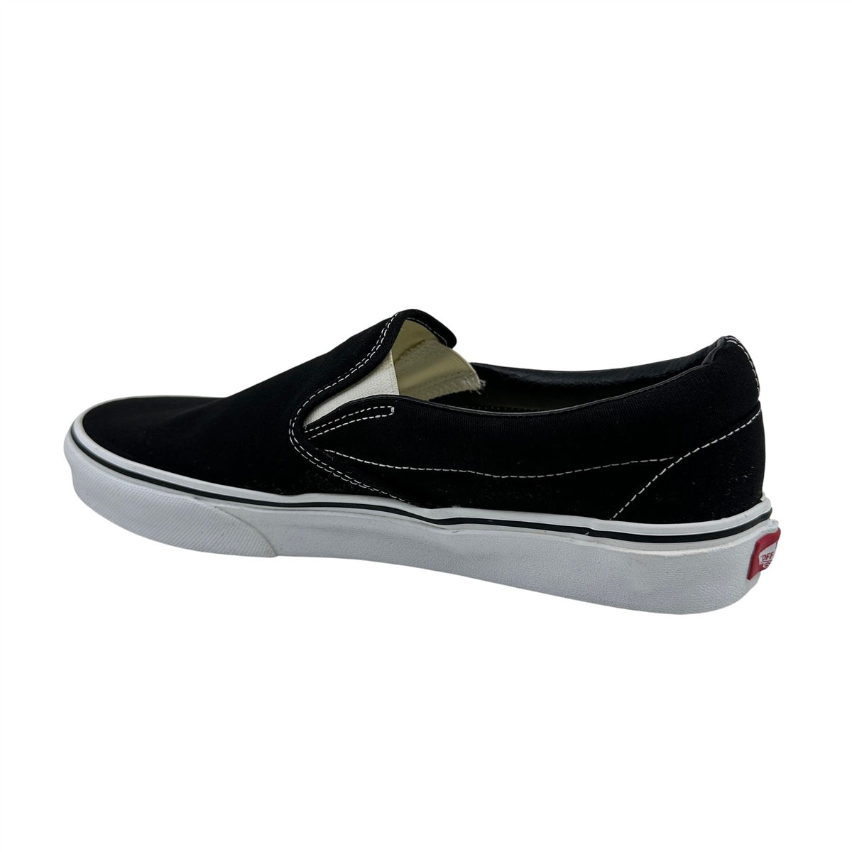 VANS Classic Slip On Black White Mens Athletic Sneaker