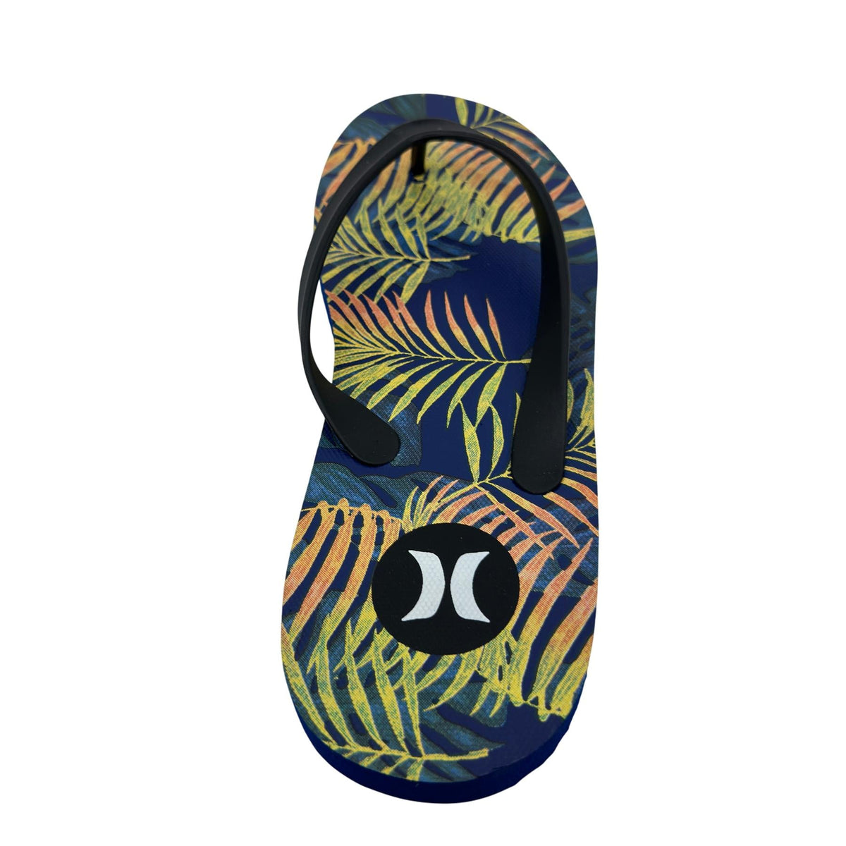 Hurley Logo Navy Orange Mens Sandal Pool Beach Flip Flop