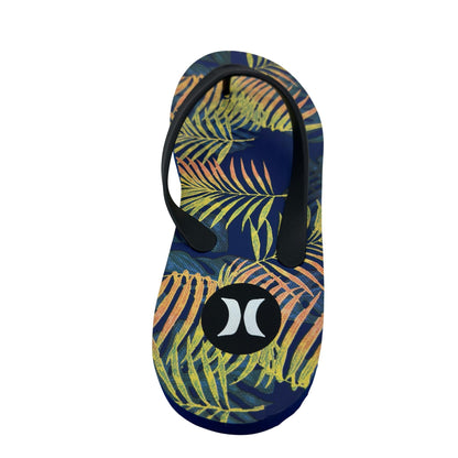 Hurley Logo Navy Orange Mens Sandal Pool Beach Flip Flop