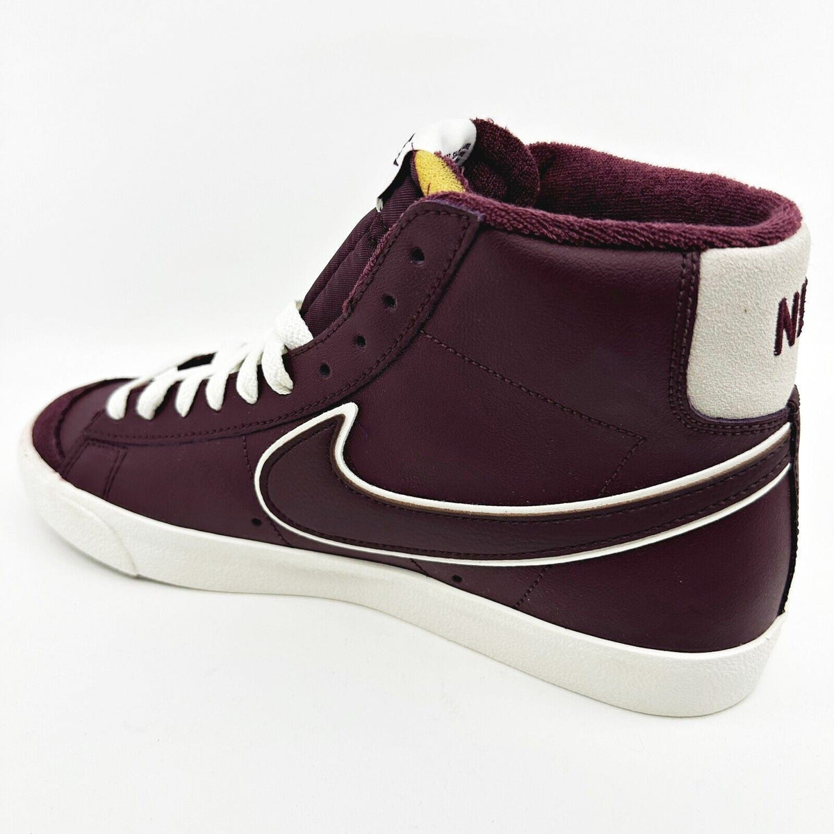 Nike Blazer Mid '77 PRM Night Maroon White Mens Sneakers