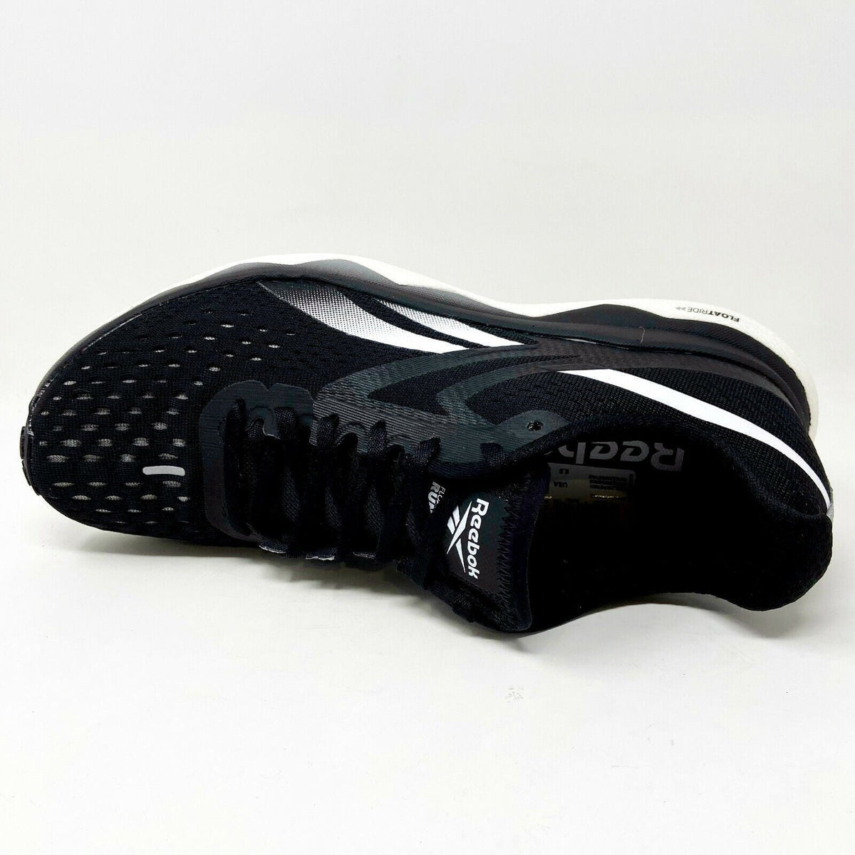 Reebok Floatride Run Fast 2.0 Black White Mens Size 8.5 Running Shoes EG1746