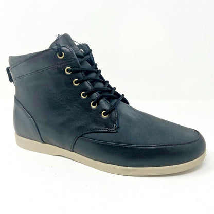 Clae Hamilton Black Leather Mens Casual Sneakers