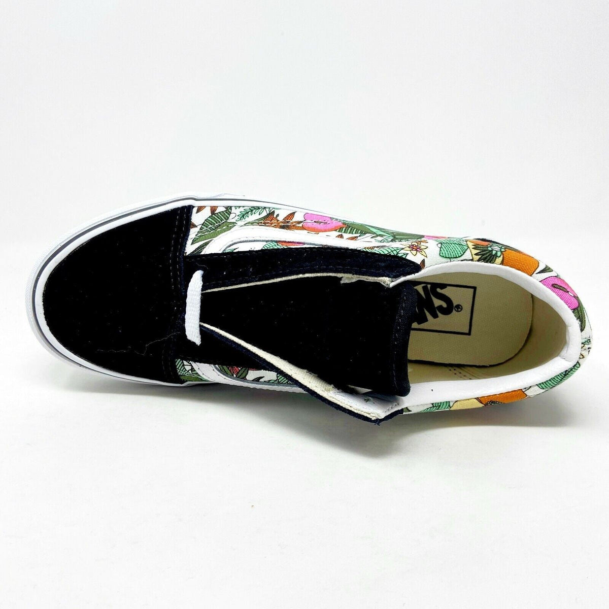 Vans Old Skool (Multi Tropical) Black True White Floral Womens Casual Shoes