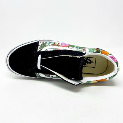 Vans Old Skool (Multi Tropical) Black True White Floral Womens Casual Shoes