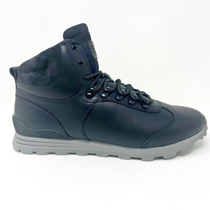 Clae Robinson Black Leather Concrete Mens Size 10 Premium Sneakers