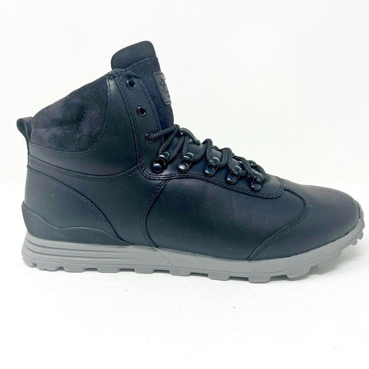 Clae Robinson Black Leather Concrete Mens Size 10 Premium Sneakers