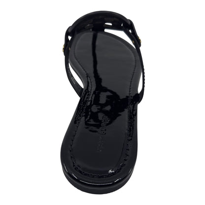 Tory Burch Miller Perfect Black Womens Sandal Patent Leather Thong