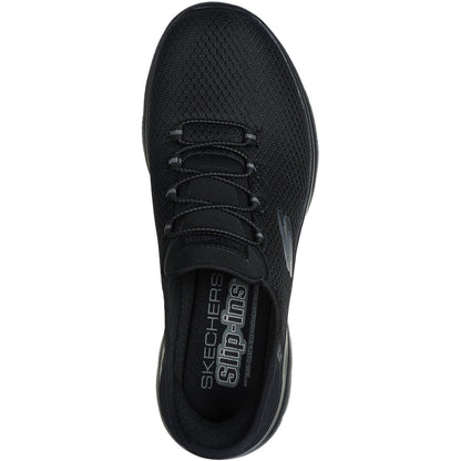 Women's Wide Fit Skechers 150123 Slip-ins Summits Diamond Dream Trainers - Black