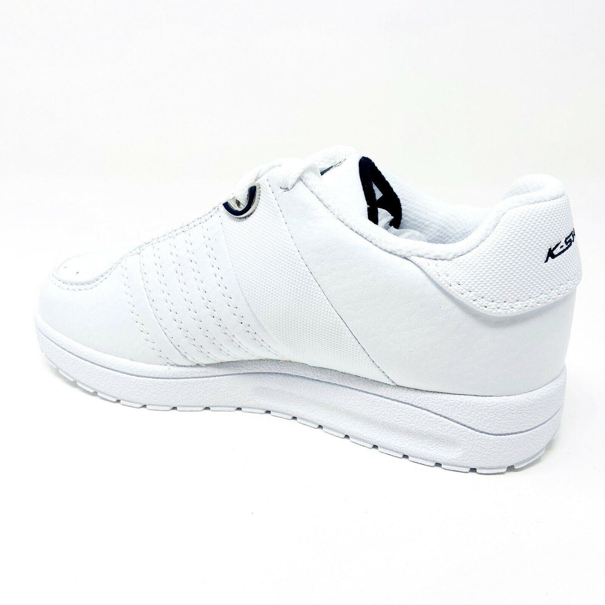 K-Swiss Wolert White Black Child Kids Casual Shoes Sneakers 51376102