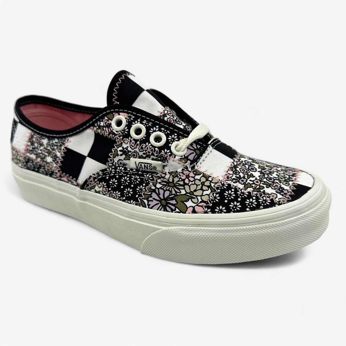 VANS Authentic (Patchwork Floral) Marshmallow Womens Athletic Sneaker