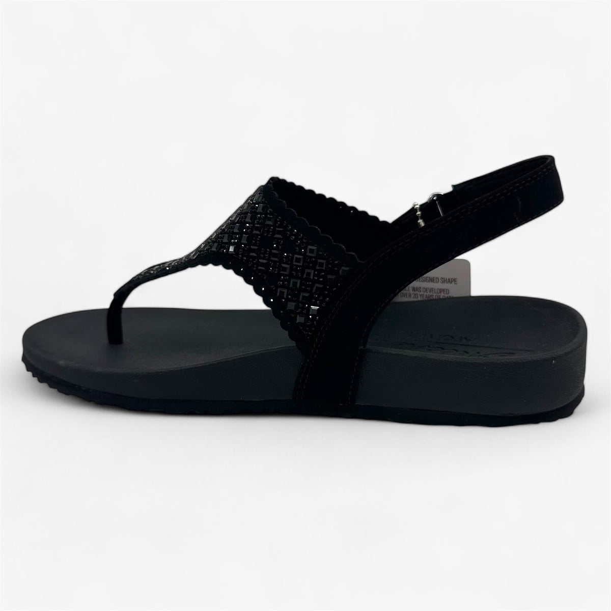 Skechers Arch Fit Meditation Pixie Black Womens Sandal Thong