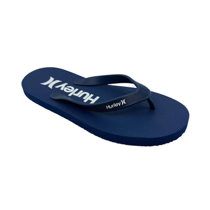Hurley Logo Navy White Mens Sandal Pool Beach Flip Flop
