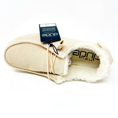 Hey Dude Wendy Corduroy Cream Womens Slip On Comfort Shoes