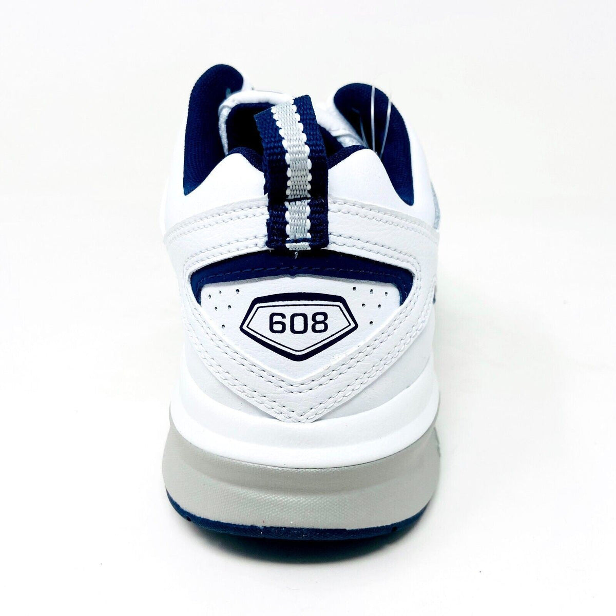 New Balance 608 White Navy Mens Casual Comfort Training Sneaker Shoes MX608V5