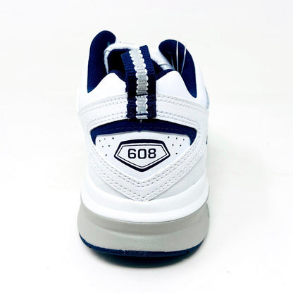 New Balance 608 White Navy Mens Casual Comfort Training Sneaker Shoes MX608V5