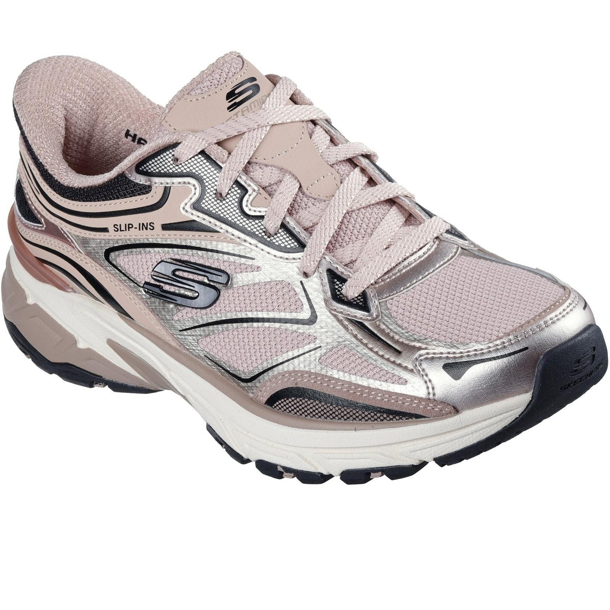 Women's Wide Fit Skechers 150710 Slip-ins Stamina Sport Trainers
