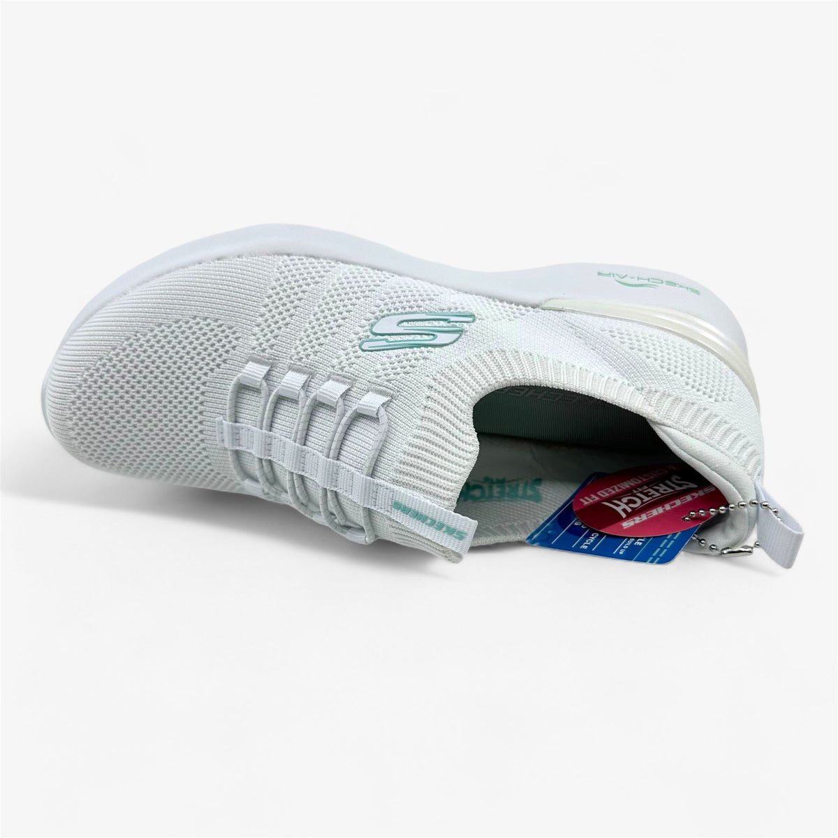 Skechers Skecher Air Dynamight Perfect Steps White Mint Womens Sneaker