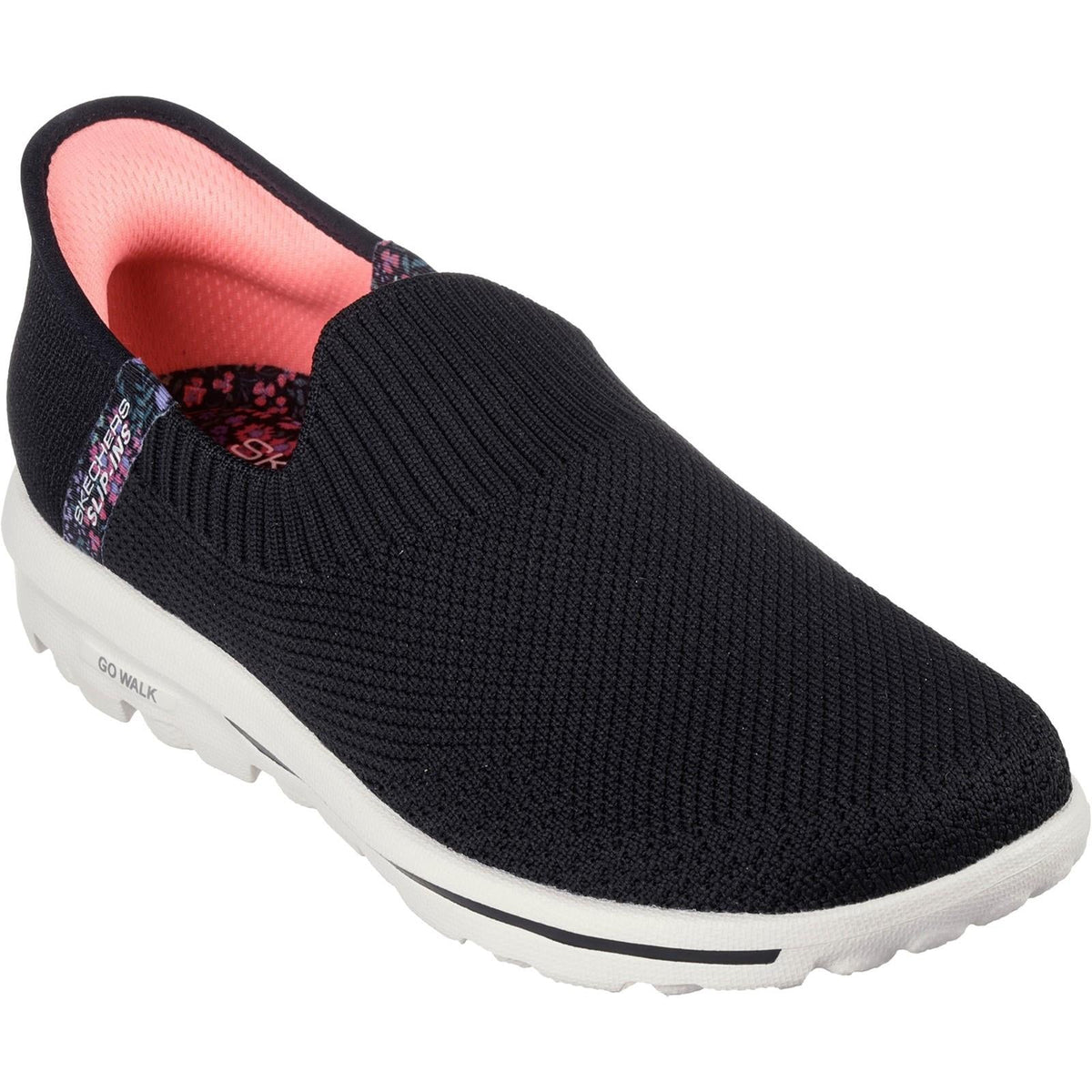 Women's Wide Fit Skechers 124799 Slip-ins Go Walk Travel Trainers