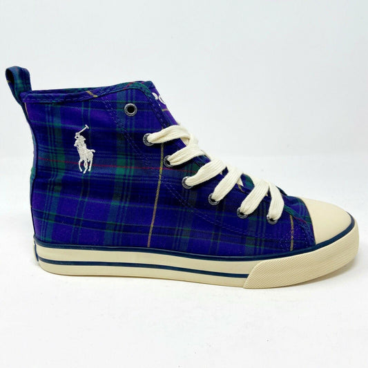 Polo Ralph Lauren Harbour Hi Dark Purple Kids Casual Sneakers 91079