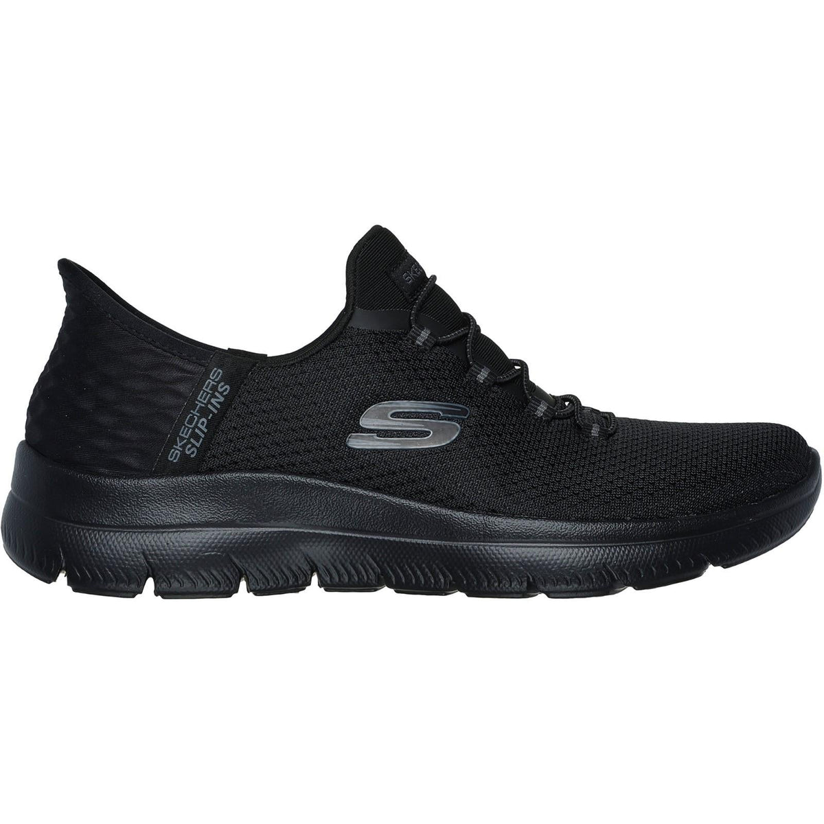 Women's Wide Fit Skechers 150123 Slip-ins Summits Diamond Dream Trainers - Black
